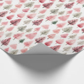 Pink Weihnachtsbaum Wrapping Paper Geschenkpapier (Ecke)
