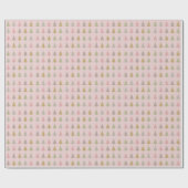 Pink Weihnachtsbaum Wrapping Paper Geschenkpapier (Flach)