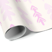 Pink Weihnachtsbaum Wrapping Paper Geschenkpapier (Rolleneckpunkt)