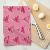 Pink Weihnachtsbäume Küchentuch (Viertel Falte)