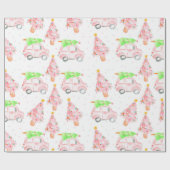 Pink-Weihnachtsfeiertag Geschenkpapier (Flach)
