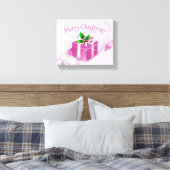 Pink Weihnachtsgeschenk Canvas drucken Leinwanddruck (Insitu (Schlafzimmer))