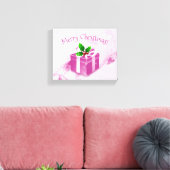 Pink Weihnachtsgeschenk Canvas drucken Leinwanddruck (Insitu (Wohnzimmer))