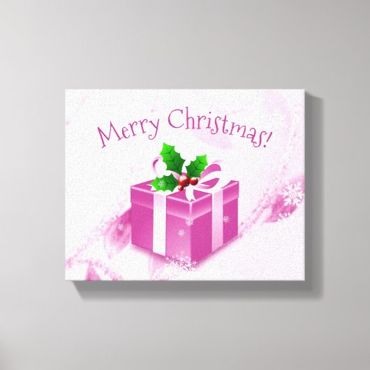 Pink Weihnachtsgeschenk Canvas drucken Leinwanddruck (Vorderseite)