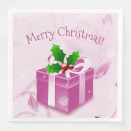 Pink Weihnachtsgeschenk Papier Napkin Serviette