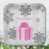 Pink Weihnachtsgeschenk Papiertafel Pappteller