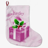 Pink Weihnachtsgeschenk Strumpf Großer Weihnachtsstrumpf (Vorderseite)