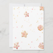 Pink Weihnachtskochgeschirr Kinderdusche Einladung (Rückseite)