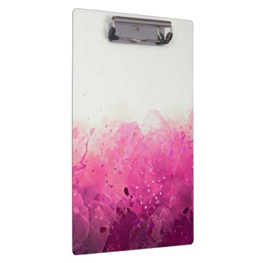 Pink & weiß, individuelles Clip Board! Klemmbrett (Rechts)