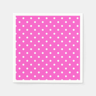 Pink-weiß Polka Punkt Glamour modern Serviette