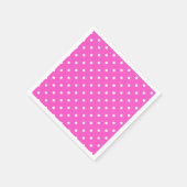 Pink-weiß Polka Punkt Glamour modern Serviette (Ecke)
