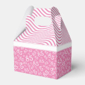 Pink/weiß, Random Zahlenmuster des 85. Party Geschenkschachtel (Rückseite)