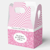 Pink/weiß, Random Zahlenmuster des 85. Party Geschenkschachtel (Geöffnet)