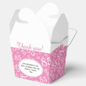 Pink/weiß, Random Zahlenmuster des 85. Party Geschenkschachtel (Geöffnet)