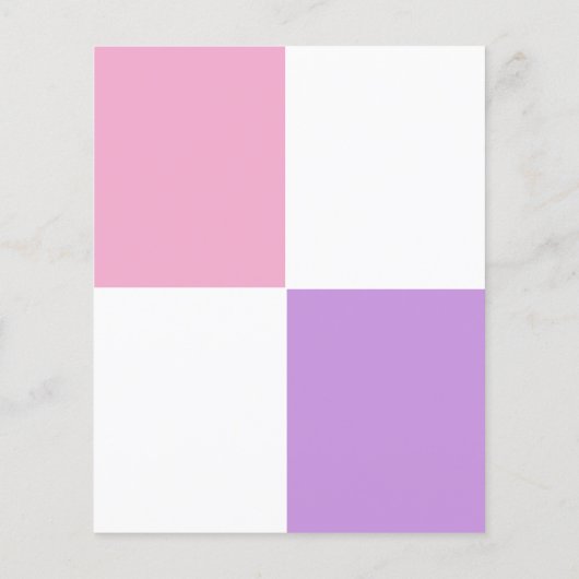 Pink, weiß und Lavendel Flyer (Hinten)
