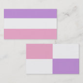 Pink, weiß und Lavendel Visitenkarte (Vorne/Hinten)