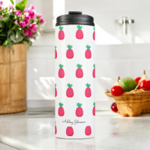 Pink Weiße Ananas Muster Chic