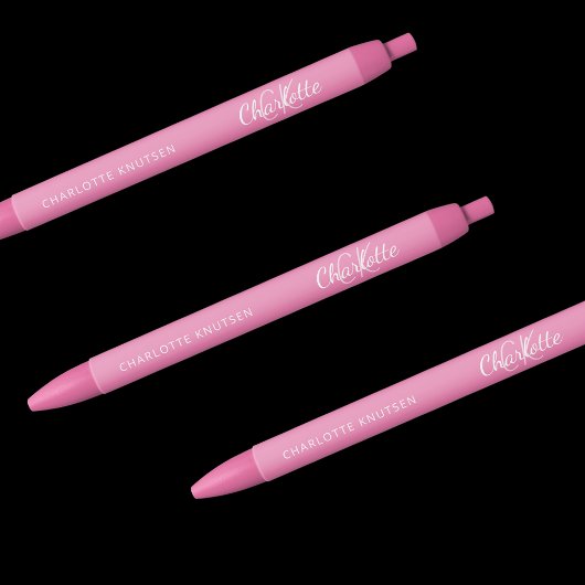 Pink-weiße benutzerdefinierte Monogramm-Namensschr Kugelschreiber