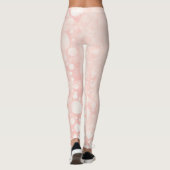 Pink-weiße Blasen-Polka-Punkte Leggings (Rückseite)