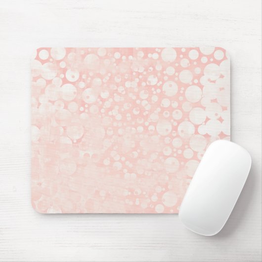 Pink-weiße Blasen-Polka-Punkte Mousepad (Mit Mouse)