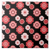 Pink-weiße Blume Fliese (Vorderseite)