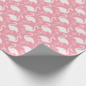 Pink-weiße Flamingo-Muster Packpapier (Ecke)