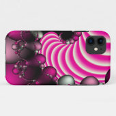 Pink-weiße Fraktal-Gehäuse Case-Mate iPhone Hülle (Rückseite (Horizontal))