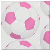 Pink-weiße Fußball-Muster Stoff (Nahaufnahme)