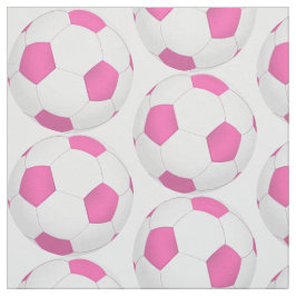 Pink-weiße Fußball-Muster Stoff