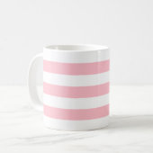 Pink-weiße, große Streifen Muster Kaffeetasse (Vorderseite Links)