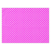 Pink-weiße Kachelmuster Polka-Punkt Tischdecke (Vorderseite (Horizontal))