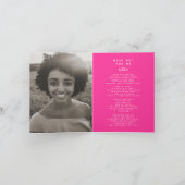 Pink-weiße Keepake-Tribute-Gedichtkarte Dankeskarte (Innenseite)