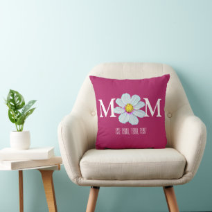 Pink-weiße Mama nach Maß Kissen