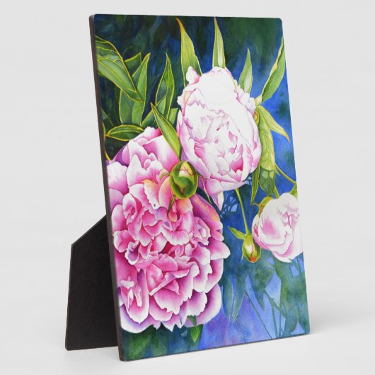 Pink-weiße Peronenmalerei | romantisch Fotoplatte (Seite)