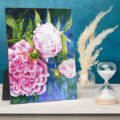 Pink-weiße Peronenmalerei | romantisch Fotoplatte (Seite)