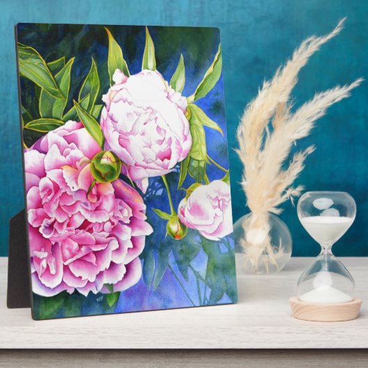 Pink-weiße Peronenmalerei | romantisch Fotoplatte (Seite)