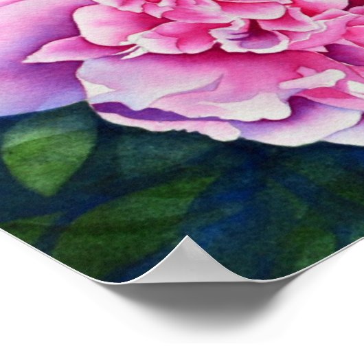 Pink-weiße Peronenmalerei | romantisch Poster (Ecke)