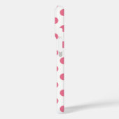 Pink-weiße Polka-Punkte Case-Mate iPhone Hülle (Rückseite / Links)