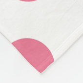 Pink-weiße Polka-Punkte Fleecedecke (Ecke)