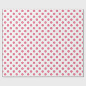 Pink-weiße Polka-Punkte Geschenkpapier (Flach)