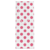 Pink-weiße Polka-Punkte Geschenktüte Für Weinflaschen (Rückseite)
