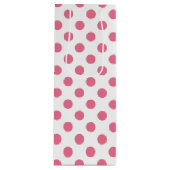 Pink-weiße Polka-Punkte Geschenktüte Für Weinflaschen (Vorderseite)