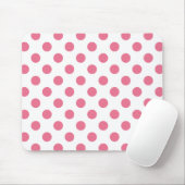 Pink-weiße Polka-Punkte Mousepad (Mit Mouse)
