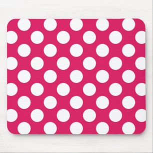 Pink-weiße Polka-Punkte Mousepad