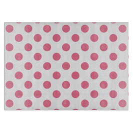 Pink-weiße Polka-Punkte Schneidebrett