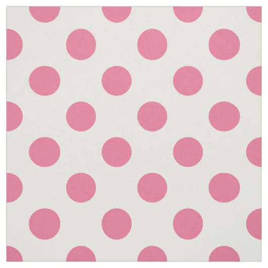 Pink-weiße Polka-Punkte Stoff (Muster)