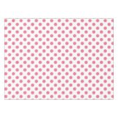 Pink-weiße Polka-Punkte Tischdecke (Vorderseite (Horizontal))