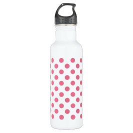 Pink-weiße Polka-Punkte Trinkflasche