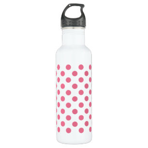 Pink-weiße Polka-Punkte Trinkflasche