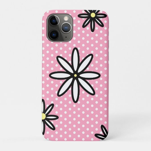 Pink-weiße Polka-Punkte und Molsen Case-Mate iPhone Hülle (Rückseite)